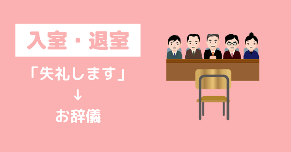 面接時の入退室