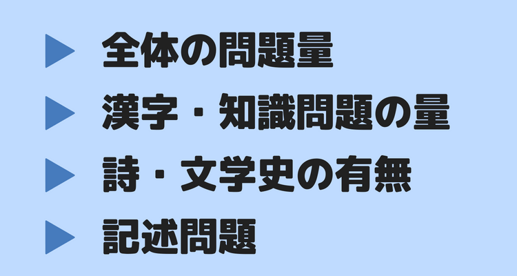 問題の傾向4つ